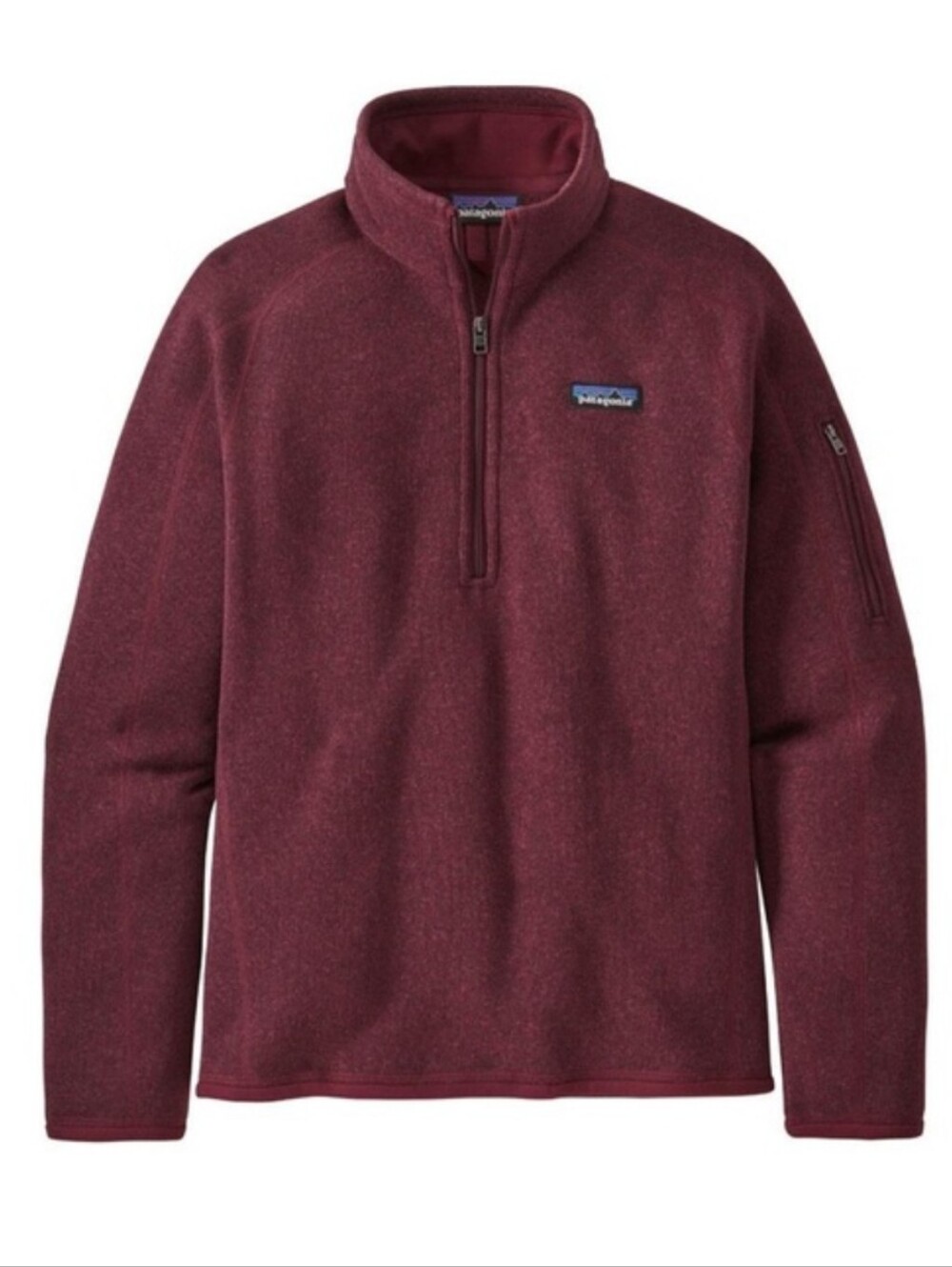 Patagonia Quarter Zip Better Sweater Size Medium Dark Ruby Red